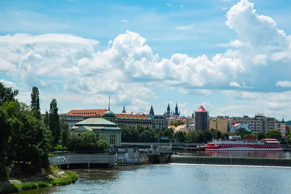 Vista Rio Vltava Praga República Checa — Fotografia de Stock