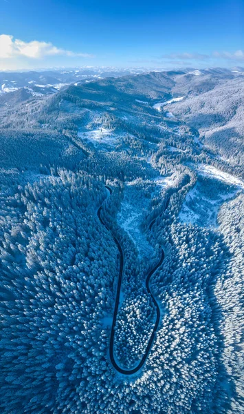 Luftaufnahme Der Berge Winter — Stockfoto