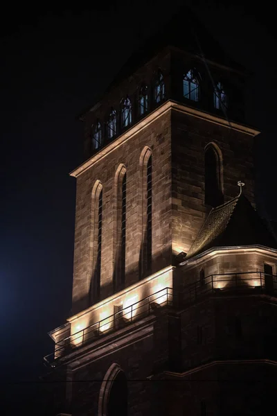 Visão Noturna Cidade Capital Marco Mais Famoso Noite — Fotografia de Stock