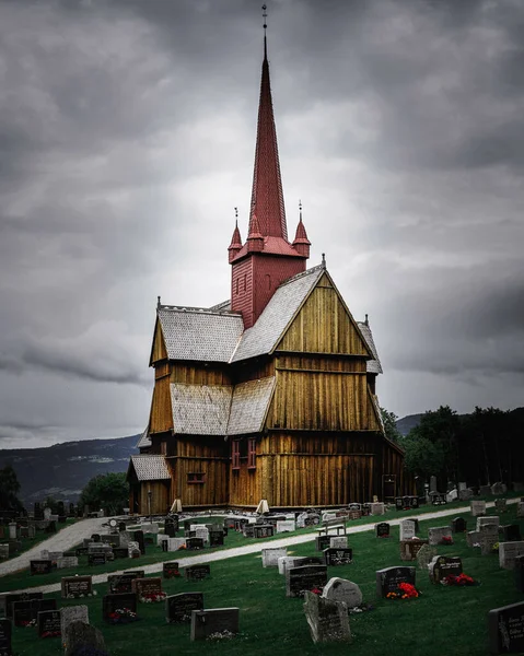 Gamla Träkyrkan Byn — Stockfoto