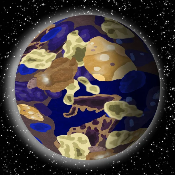Иллюстрация Планеты Земля Вселенной — стоковое фото