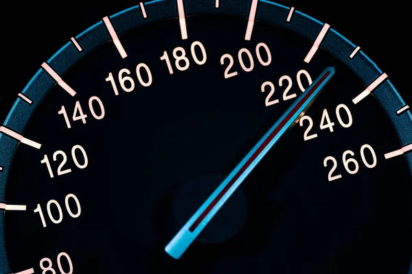 Car Speedometer Black Background — Stock Photo, Image