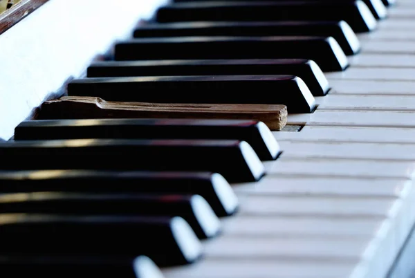 Close Piano Keys — Stock Photo, Image