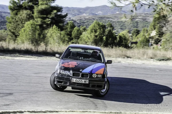 Drift Racing Bmw Carro Ação Pista Corrida — Fotografia de Stock