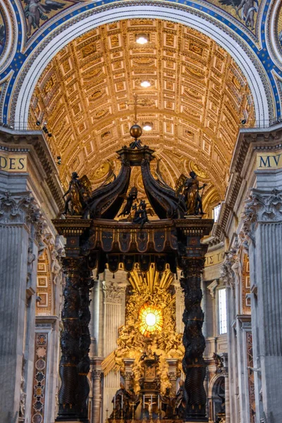 Interior Cathedral Peter Basilica Vatican Russia — Stock Photo, Image