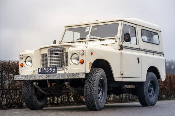 Oude Vintage Auto Straat — Stockfoto