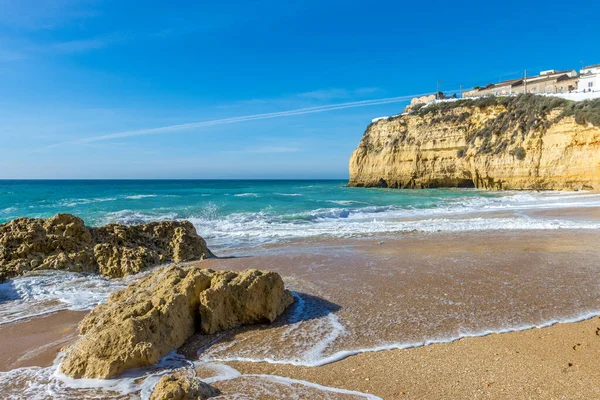 Όμορφη Θέα Της Παραλίας Στο Αλγκάρβε Πορτογαλία — Φωτογραφία Αρχείου
