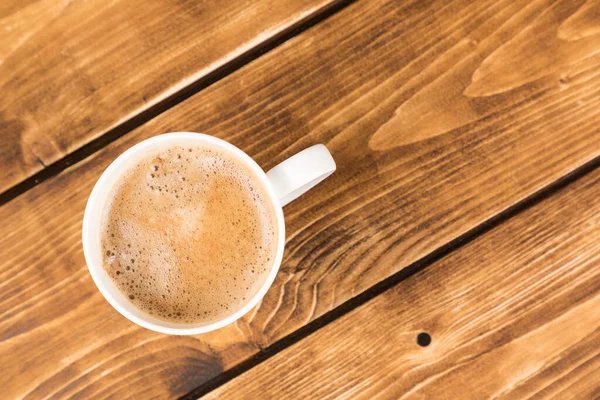 Egy Csésze Kávé Asztalon — Stock Fotó
