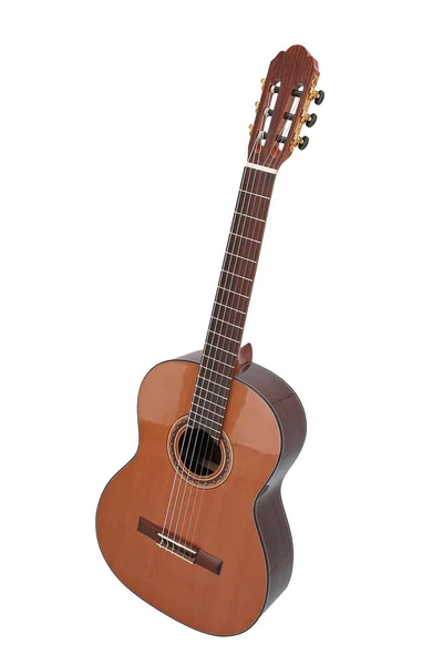 Acoustic Guitar Isolated White Background — Stock Photo, Image