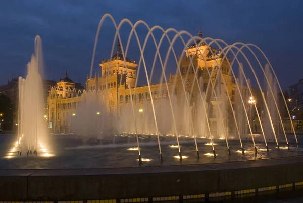 Fontána Městě Barcelona — Stock fotografie