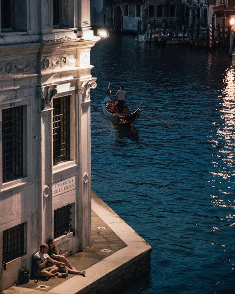 Venice Itália Circa Setembro 2019 Água Barcos Venezianos Grande Canal — Fotografia de Stock