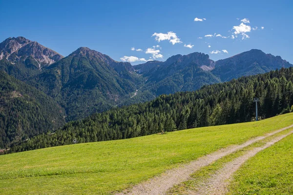 Дивовижний Гірський Пейзаж Зеленими Деревами — стокове фото
