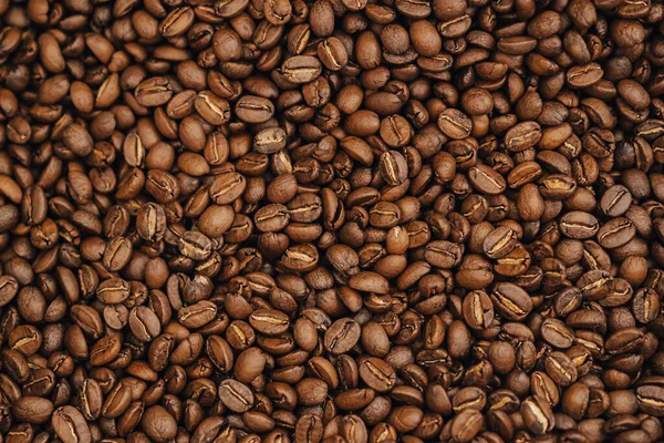Pražená Kávová Zrna Pozadí — Stock fotografie