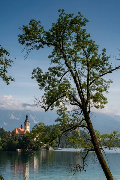 Beau Paysage Lac Dans Les Montagnes — Photo