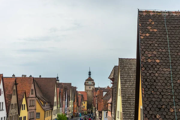 Όμορφη Θέα Στην Πόλη Παραδοσιακά Γερμανικά Σπίτια Και Κτίρια — Φωτογραφία Αρχείου