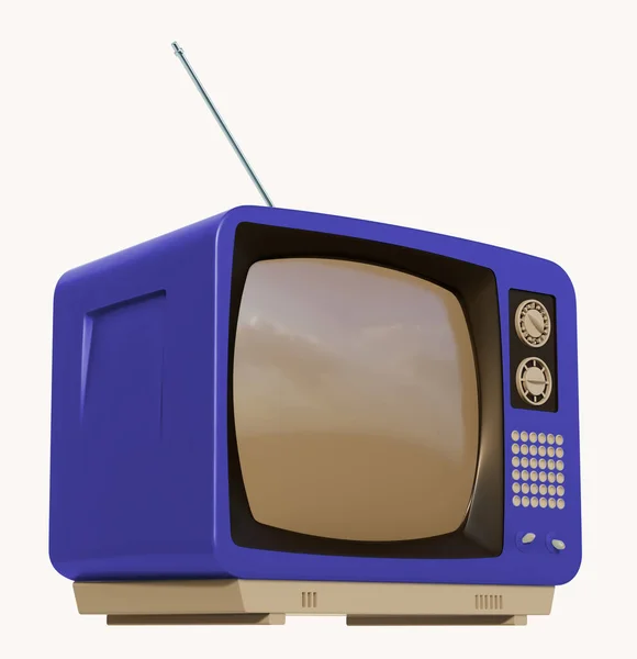 Παλιά Τηλεόραση Απομονωμένη Λευκό Φόντο — Φωτογραφία Αρχείου
