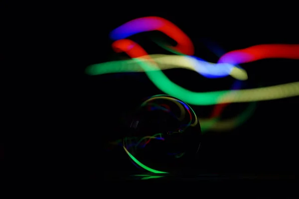 3D说明发光粒子的抽象背景 — 图库照片