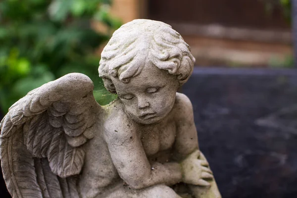 Statua Dell Angelo Nel Cimitero — Foto Stock