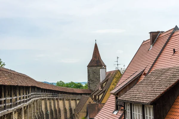 Belle Vue Sur Ville Avec Maisons Bâtiments Traditionnels Allemands — Photo