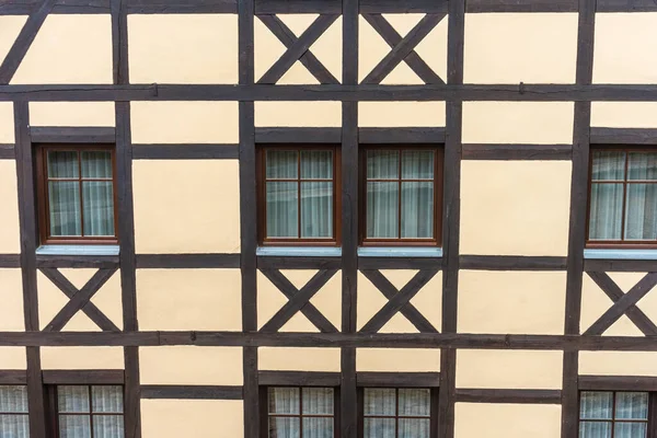 Prachtig Uitzicht Stad Met Traditionele Duitse Huizen Gebouwen — Stockfoto