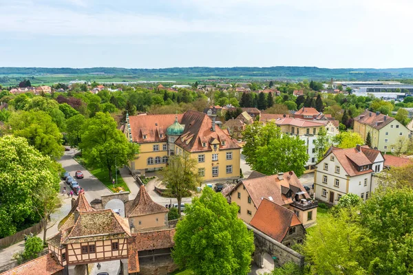 Vacker Utsikt Över Staden Med Traditionella Tyska Hus Och Byggnader — Stockfoto