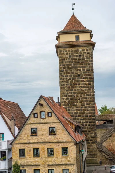 Bella Vista Sulla Città Con Case Gli Edifici Tradizionali Tedeschi — Foto Stock