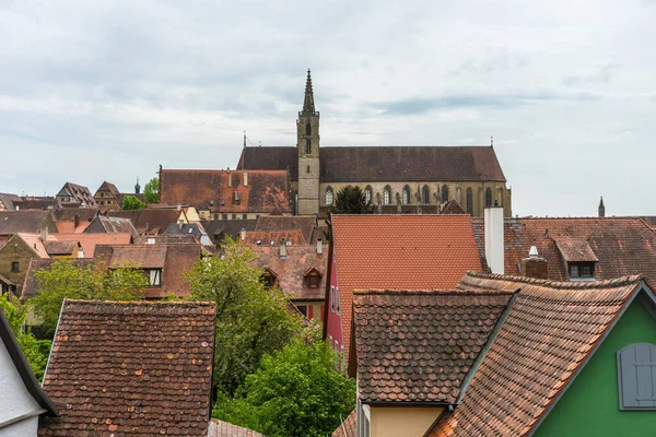 Schöne Aussicht Auf Die Stadt Mit Traditionellen Deutschen Häusern Und — Stockfoto