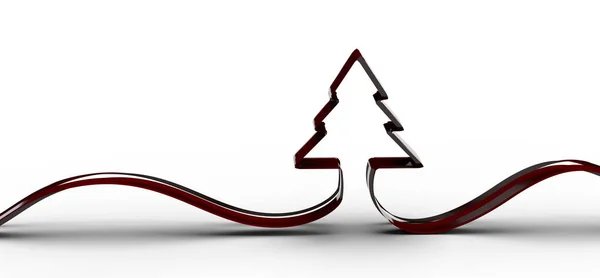 Natal Árvore Ano Novo Ilustração — Fotografia de Stock