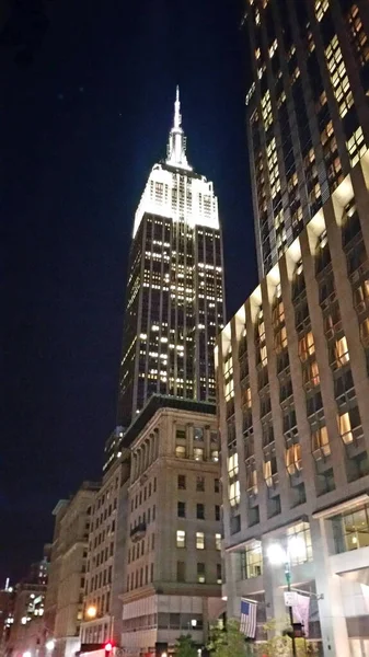 Nachtzicht Van Stad Van New York — Stockfoto