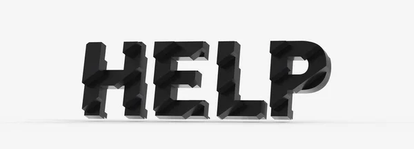 3D抽象フォント ヘルプレタリングのイラスト — ストック写真