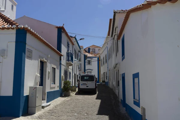 Strada Nel Centro Storico Obidos Portoghese — Foto Stock