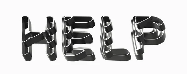 Abstract Font Illustration Help Lettering — Stock Photo, Image