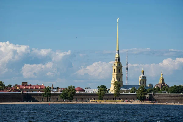 Vue Sur Rivière Neva Dans Ville Saint Pétersbourg Russie — Photo