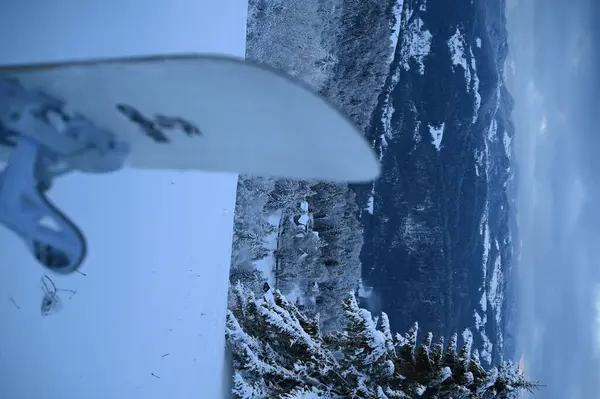 高山滑雪胜地的鸟瞰图 — 图库照片