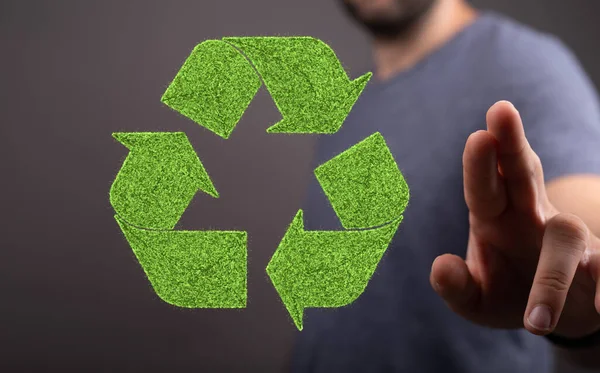Illustratie Van Een Recyclingconcept Met Recyclingsymbool — Stockfoto