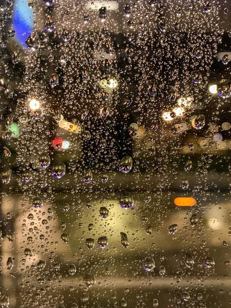 Rain Drops Glass Window — Stock Photo, Image