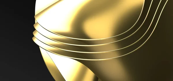 Fundo Metálico Ouro Com Luzes Douradas Renderização Design Criativo — Fotografia de Stock