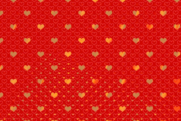 Patrón Sin Costuras Con Corazones Ilustración Vectorial —  Fotos de Stock