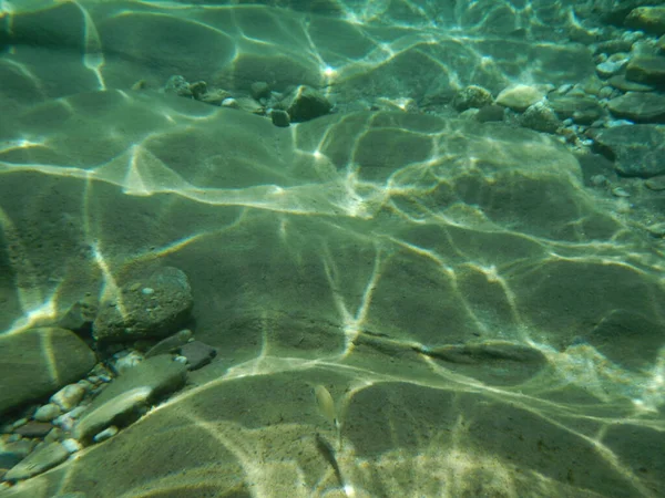 Hermosa Superficie Agua Mar Con Olas — Foto de Stock