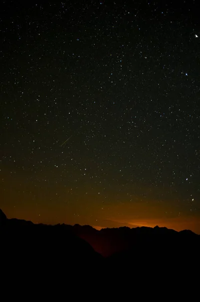 Hermoso Cielo Nocturno Con Estrellas Luna —  Fotos de Stock