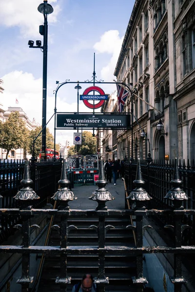 London Street Sign Underground — Stock Photo, Image