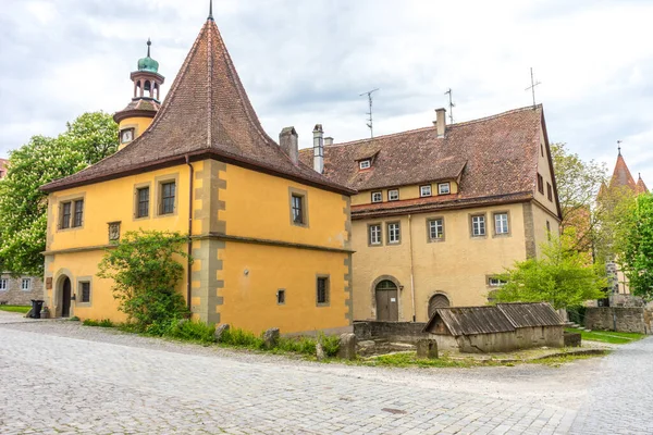 Παλιό Μεσαιωνικό Κάστρο Στην Πόλη Του Rothenburg Der Tauber Βαυαρία — Φωτογραφία Αρχείου