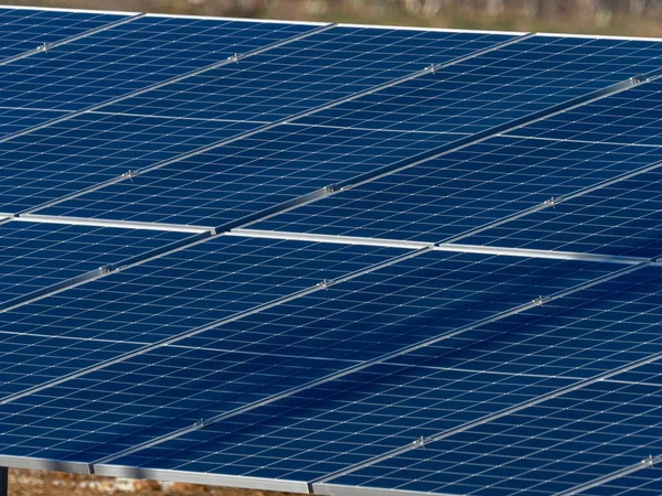 Panel Solar Con Paneles Fotovoltaicos Techo Una Casa — Foto de Stock