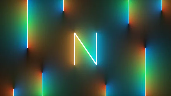 Neon Gloeiende Techno Lijnen Tech Futuristische Abstracte Achtergrond Template Met — Stockfoto
