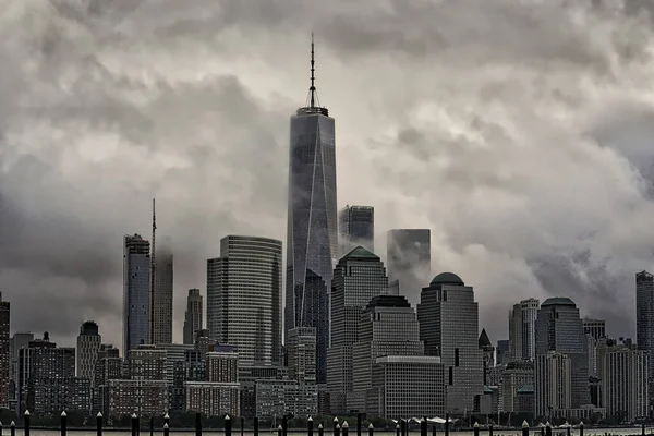 Вид Нью Йорк Манхэттен — стоковое фото