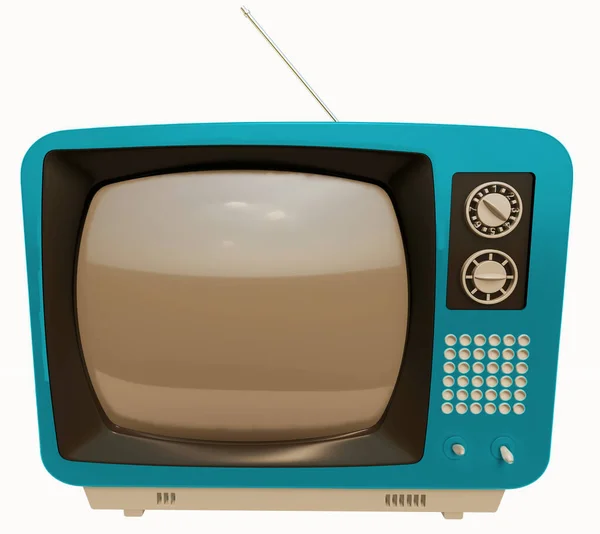 Stary Telewizor Izolowane Białym Tle — Zdjęcie stockowe