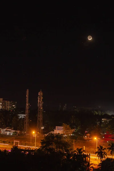 巴塞洛纳市夜景 西班牙 — 图库照片