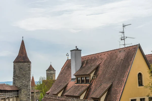 Piękny Widok Miasto Tradycyjnymi Niemieckimi Domami Budynkami — Zdjęcie stockowe