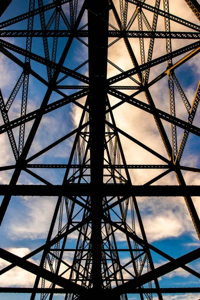 Torre Alta Tensão Pilão Eletricidade — Fotografia de Stock