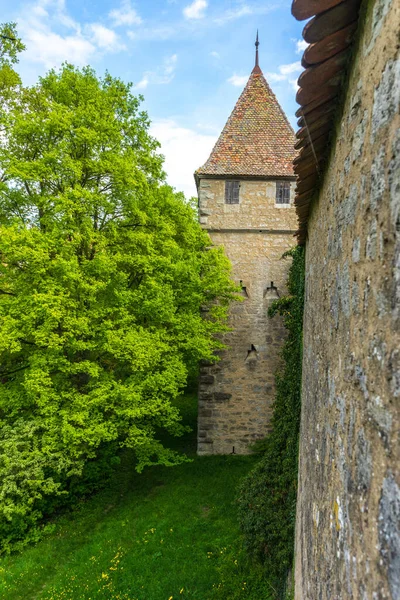 Vecchio Castello Nella Città Rothenburg Der Tauber Bavaria Germania — Foto Stock